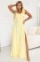 Numoco 643-5 elegancka wieczorowa suknia maxi z rozcięciem i różami 