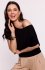 Bewear B287 bluzka wiskozowa nietoperz czarna 