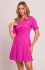 Moe sukienka z plisowanym dołem różowa M842 