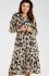 Awama wzorzysta sukienka z falbaną A468