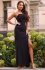 Elizabeth Rochel długa sukienka gorsetowa syrenka czarna