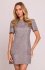 Moe mini sukienka trapezowa grafitowa M855 