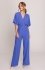 Stylove S395 kombinezon z dekoltem kopertowym niebieski 