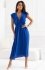 Numoco 367-3 YANA sukienka midi z plisowanymi falbankami i dekoltem 