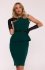 Stylove S427 sukienka ołówkowa z baskinką zielona 