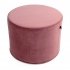 Ciemno różowa pufa welurowa 45x35