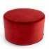 Duża czerwona pufa welurowa 60x30