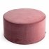 Duża ciemno różowa pufa welurowa 60x30