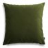 Pram oliwkowa welurowa poduszka dekoracyjna 45x45 cm
